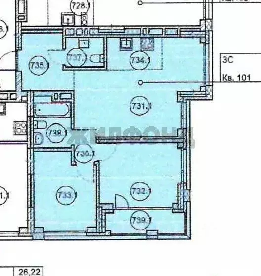 3-к кв. Новосибирская область, Новосибирск Горская ул., 2/1 (61.7 м) - Фото 0