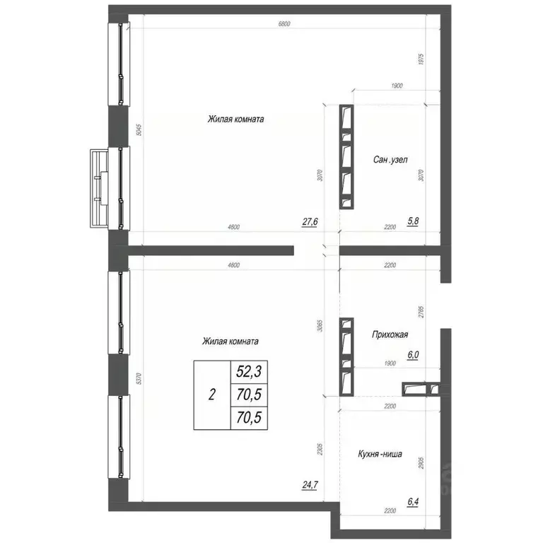 3-к кв. Приморский край, Владивосток ул. Невельского, 4с2 (70.5 м) - Фото 1