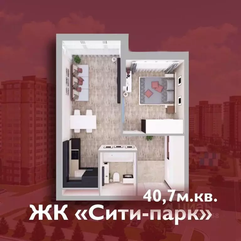 Свободной планировки кв. Кемеровская область, Кемерово 72А мкр, 5 ... - Фото 0