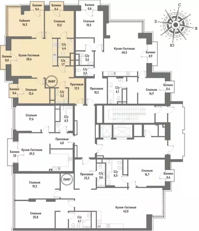 4-к кв. Москва ул. Матросская Тишина, 12 (122.4 м) - Фото 1