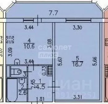 1-к кв. Санкт-Петербург ул. Маршала Казакова, 68к1 (38.0 м) - Фото 2
