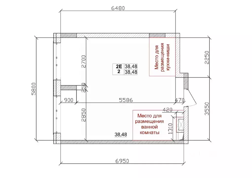 2-к кв. Кемеровская область, Кемерово ул. Дружбы, 11 (38.48 м) - Фото 1