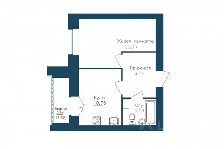 1-к кв. Вологодская область, Череповец 107-й мкр, ГринВилль жилой ... - Фото 1