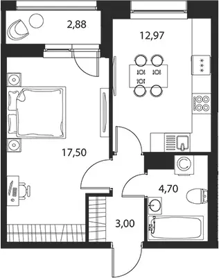 Продаётся 1-к квартира, 38.17 м - Фото 1