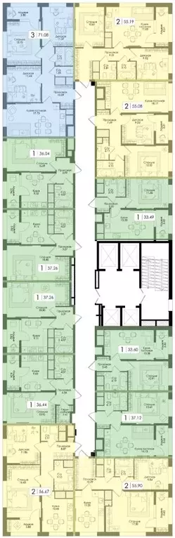 2-к кв. Тульская область, Тула Торховский проезд, 4 (56.67 м) - Фото 2