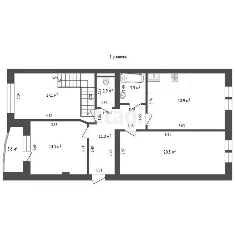 4-комнатная квартира: посёлок Васильково, Весенняя улица, 1 (140.4 м) - Фото 0