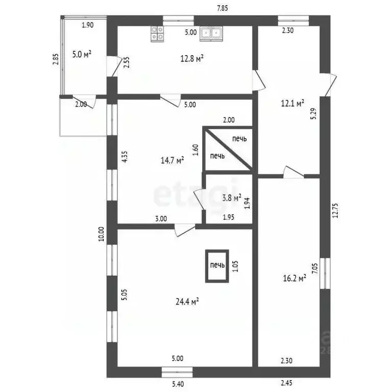 Дом в Калужская область, Мосальский муниципальный округ, Боровенск ... - Фото 2