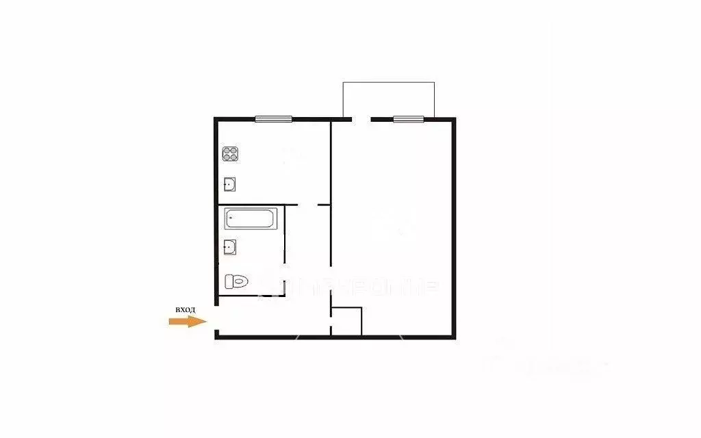1-к кв. Татарстан, Казань ул. Горьковское Шоссе, 31 (30.0 м) - Фото 1