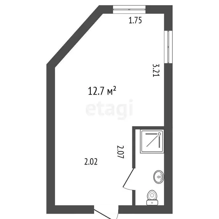 Квартира-студия: Санкт-Петербург, улица Чехова, 3 (14.5 м) - Фото 0