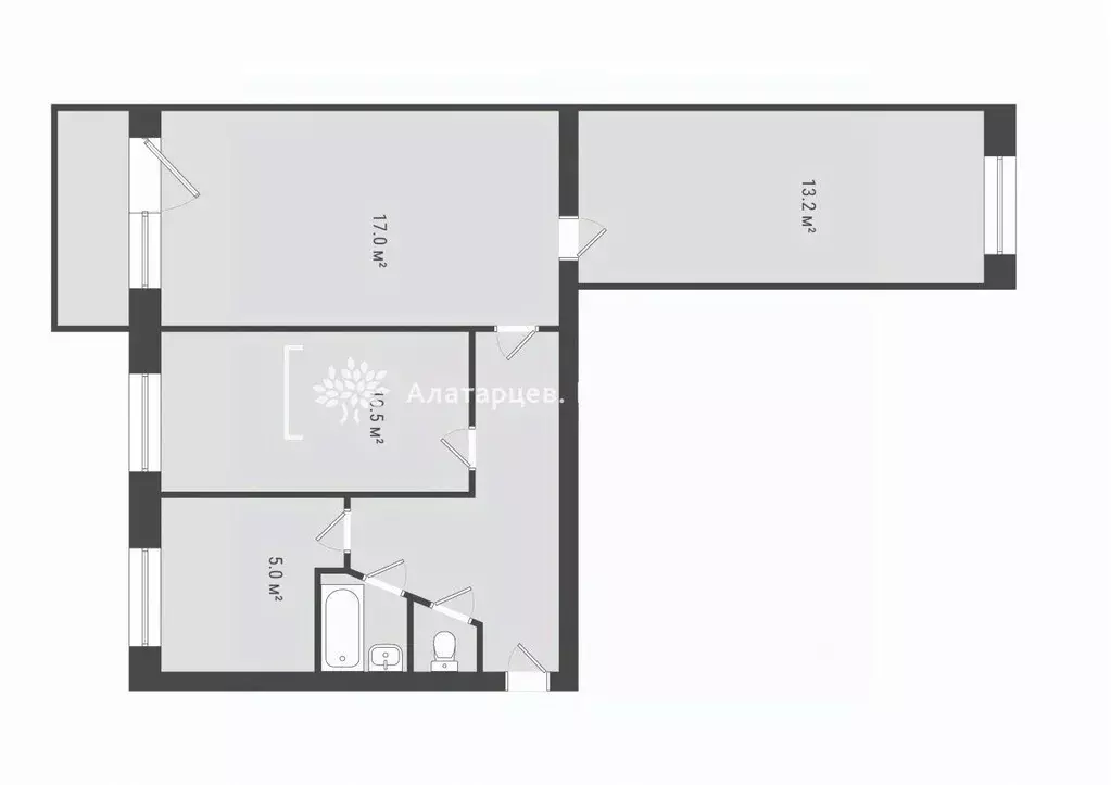 3-к кв. Томская область, Томск ул. Мичурина, 43 (56.3 м) - Фото 0