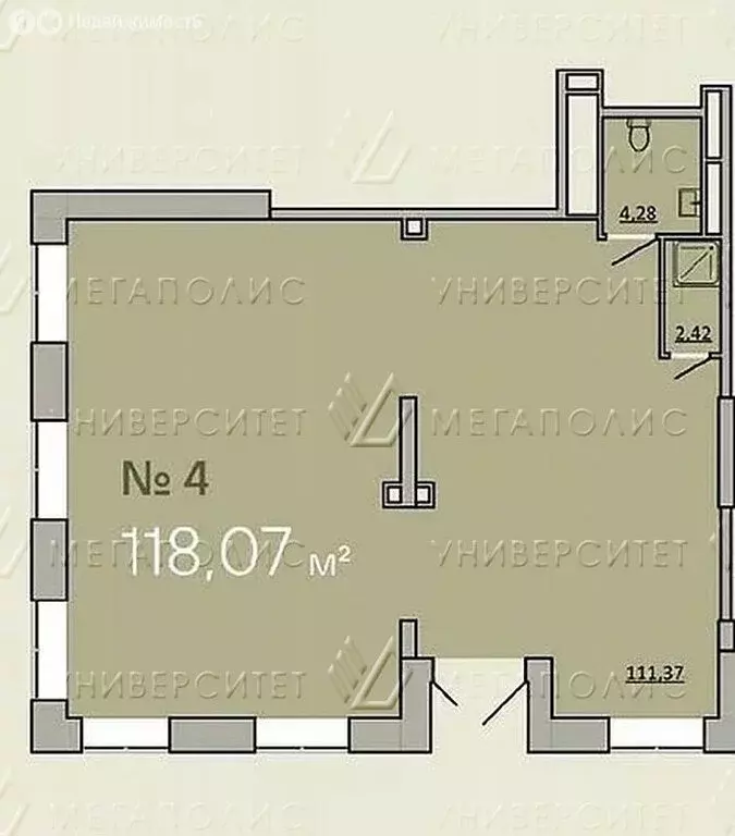 Помещение свободного назначения (117 м) - Фото 1