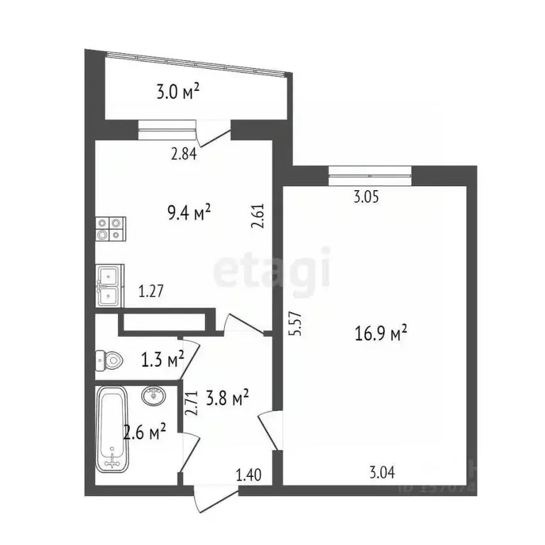 1-к кв. Санкт-Петербург Рыбацкий просп., 15 (36.0 м) - Фото 1