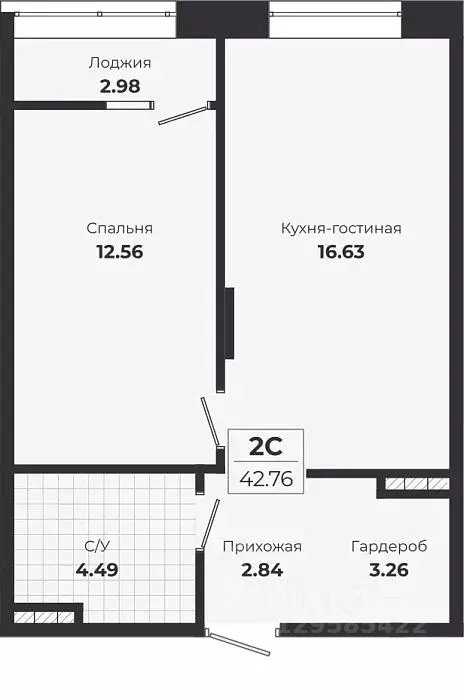 1-к кв. Новосибирская область, Новосибирск Лесоперевалка мкр, Ясный ... - Фото 0