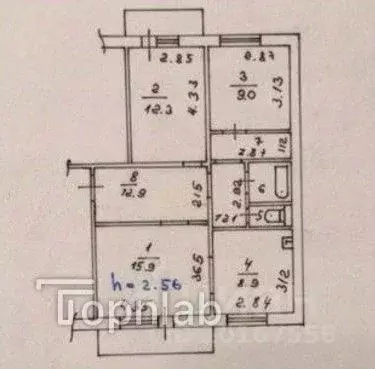 3-к кв. Красноярский край, Красноярск Северный мкр, ул. Водопьянова, 9 ... - Фото 2