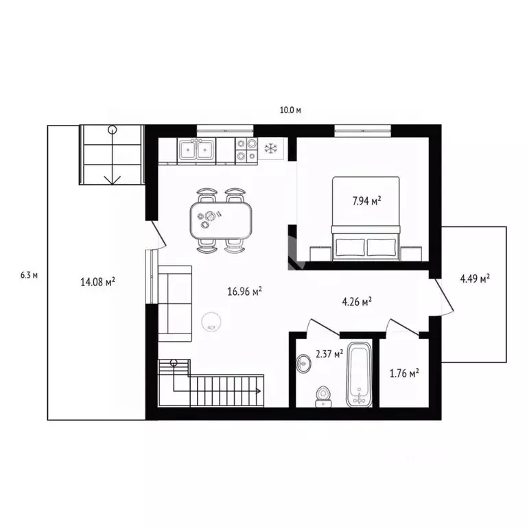 Дом в Новосибирская область, Искитимский район, Быстровский сельсовет, ... - Фото 2