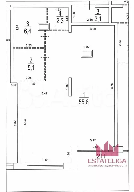 Сдам помещение свободного назначения, 69.6 м - Фото 1