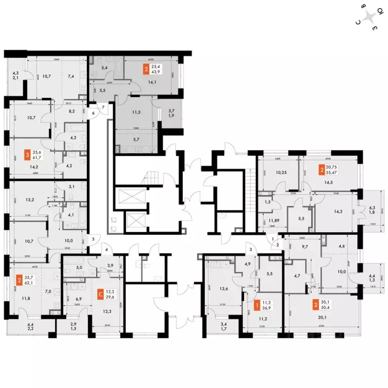 2-к кв. Татарстан, Зеленодольский район, Октябрьское с/пос, пос. ... - Фото 2