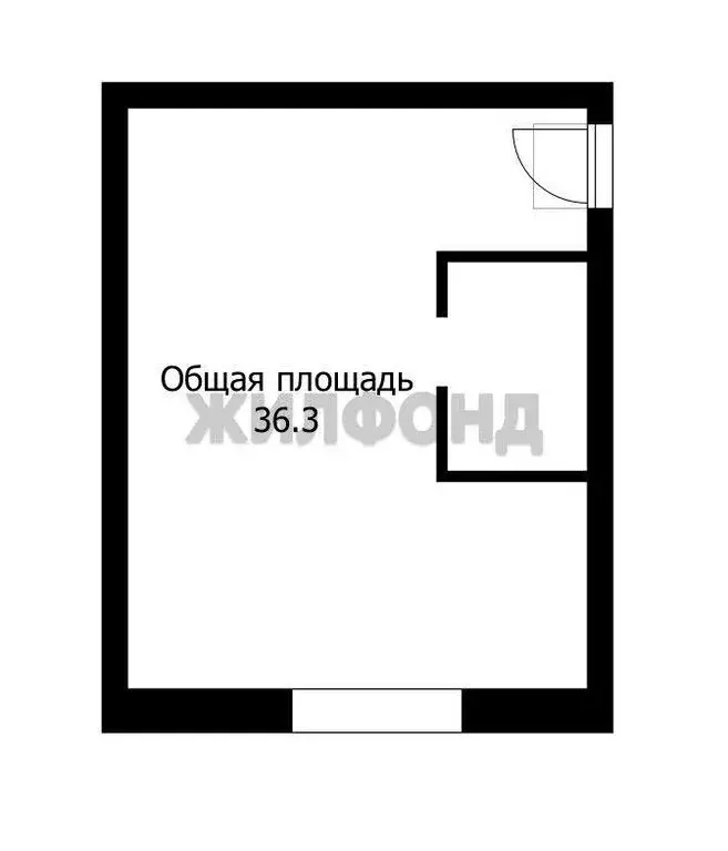 Квартира-студия: Новосибирская область, рабочий посёлок Кольцово, ... - Фото 1