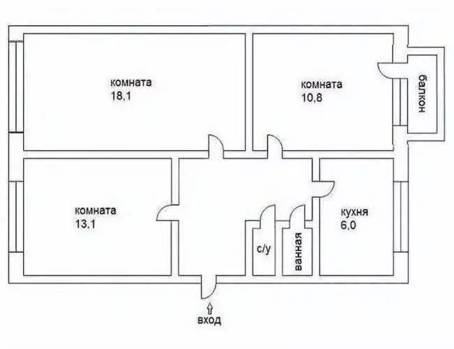 3-к кв. Тульская область, Суворов Тульская ул., 2А (59.7 м) - Фото 2