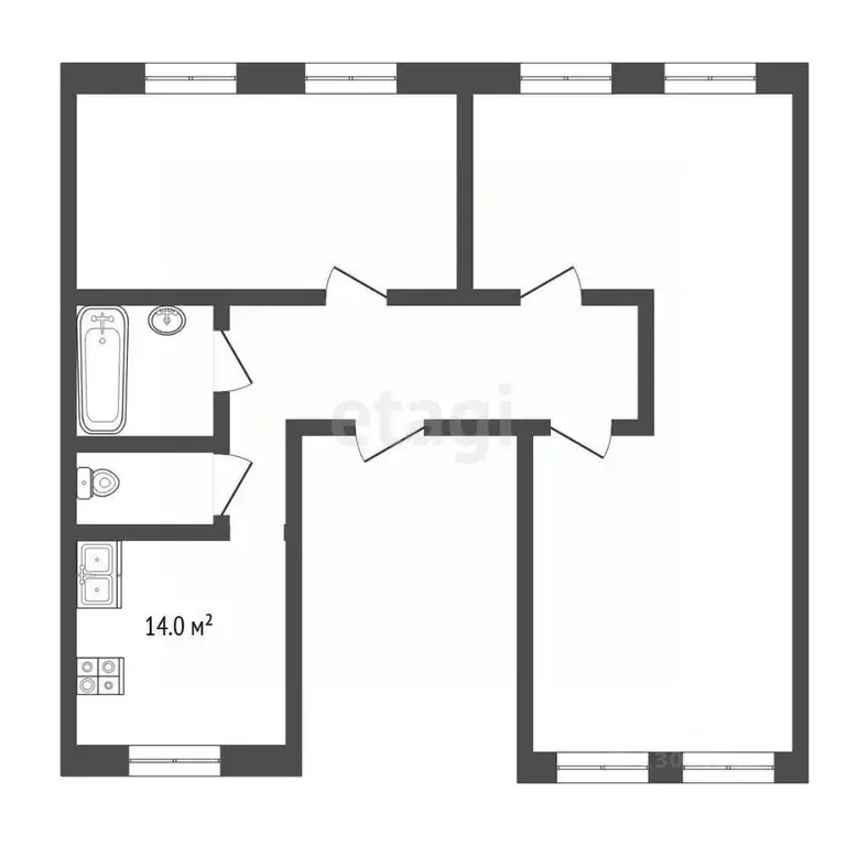 3-к кв. Ярославская область, Ярославль ул. Володарского, 50 (88.1 м) - Фото 2