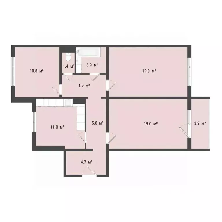3-к кв. Омская область, Омск Сады Наука мкр, с1 (80.1 м) - Фото 0
