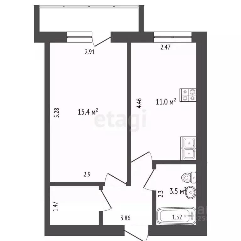 1-к кв. Вологодская область, Вологда Осановский проезд, 33 (38.4 м) - Фото 2