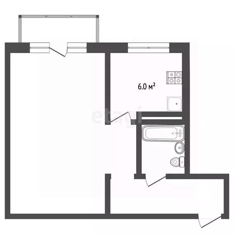 1-к кв. Мордовия, Саранск ул. Попова, 61 (30.5 м) - Фото 2