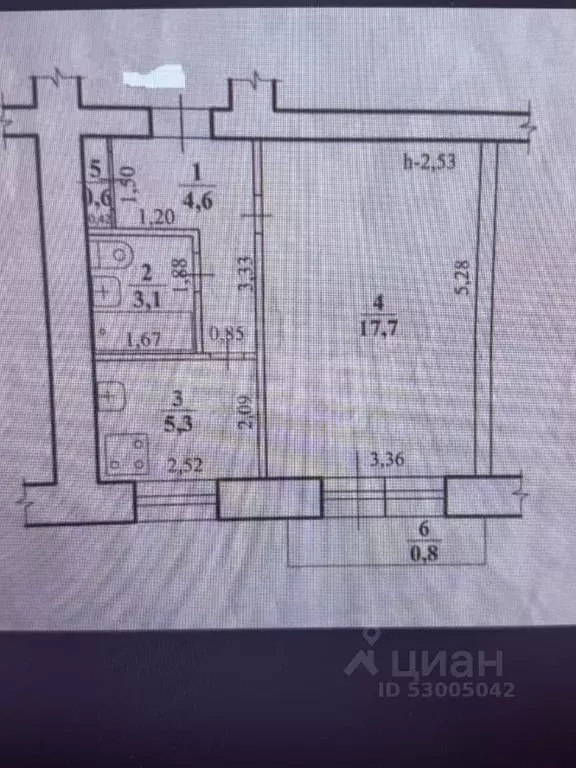 1-к кв. Забайкальский край, Чита ул. Весенняя, 16 (31.3 м) - Фото 2