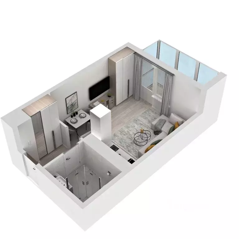 1-к кв. Приморский край, Владивосток ул. Расула Гамзатова, 7к1 (23.8 ... - Фото 2