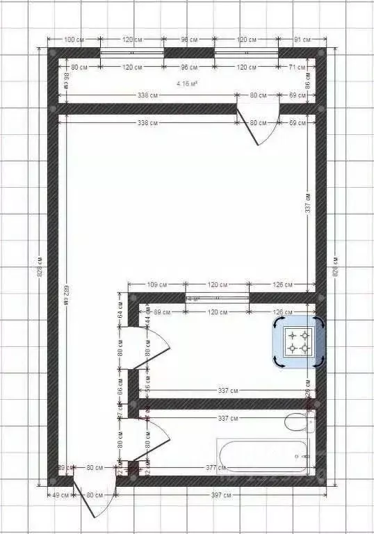 1-к кв. Липецкая область, Липецк ул. З. Космодемьянской, 4А (38.0 м) - Фото 1