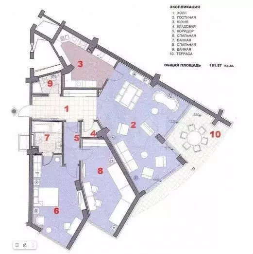 3-к. квартира, 170 м, 8/21 эт. - Фото 0