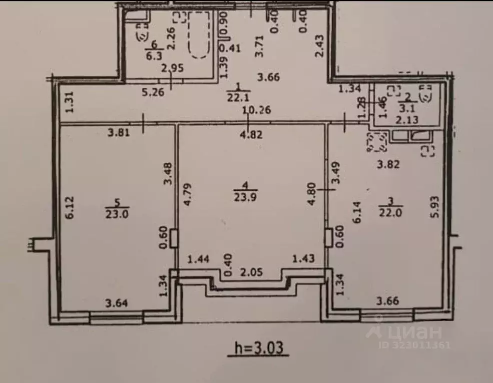 2-к кв. Санкт-Петербург Каменноостровский просп., 62 (101.0 м) - Фото 1