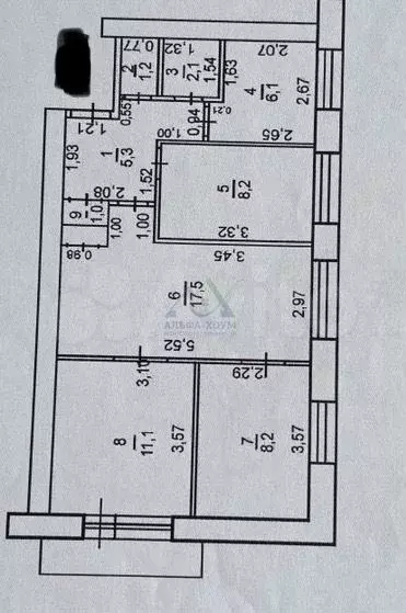 4-к. квартира, 60,7 м, 5/5 эт. - Фото 0