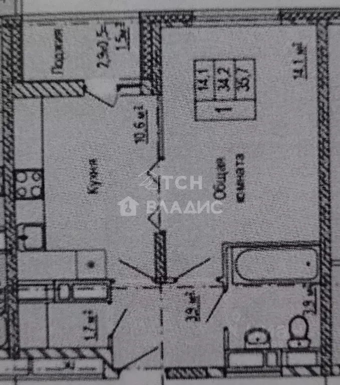 1-к кв. Московская область, Мытищи просп. Астрахова, 7 (34.2 м) - Фото 2