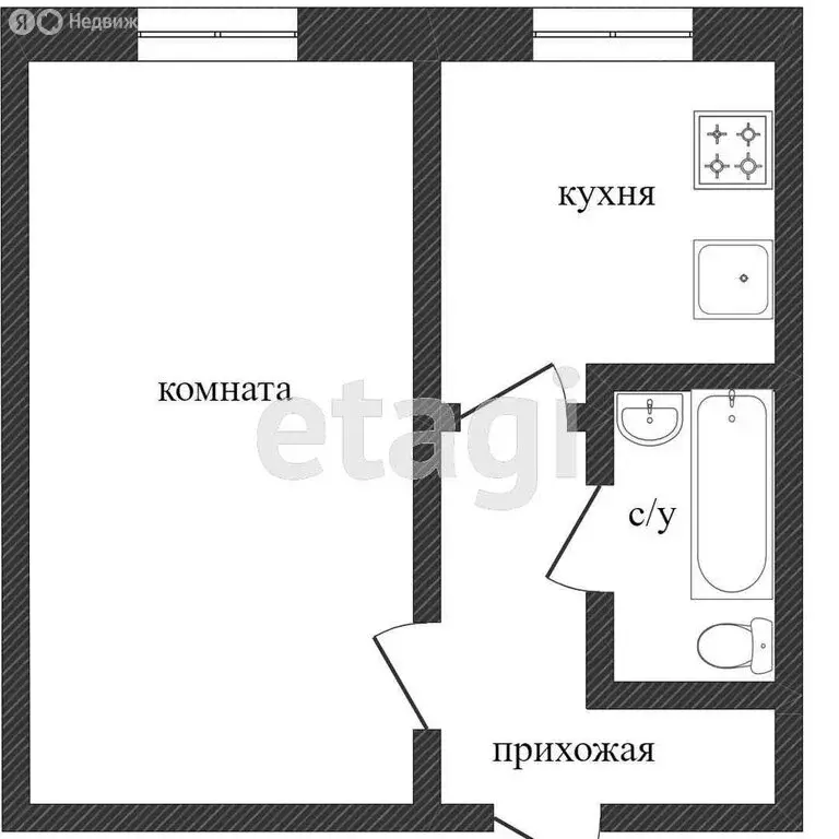 1-комнатная квартира: Миасс, Уральская улица, 106 (30.8 м) - Фото 1