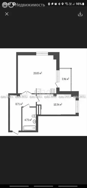 1-комнатная квартира: Красноярск, улица Чернышевского, 79 (45 м) - Фото 1