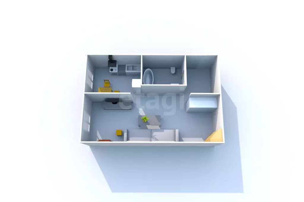 1-комнатная квартира: Александровск-Сахалинский, улица Дзержинского, 2 ... - Фото 1