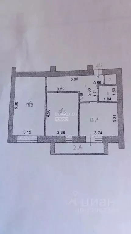 2-к кв. Липецкая область, Липецк просп. Победы, 71 (63.7 м) - Фото 2