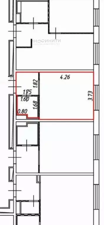 Студия Москва № 100 кв-л, 1к3 (21.6 м) - Фото 2