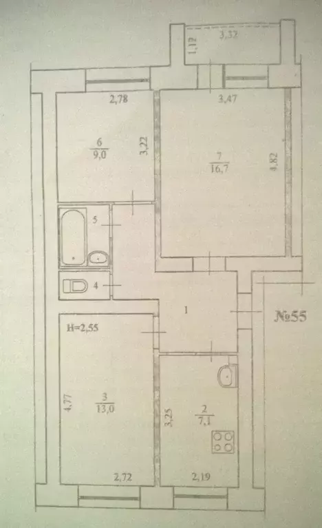 Продаётся 3-к квартира, 58 м - Фото 0