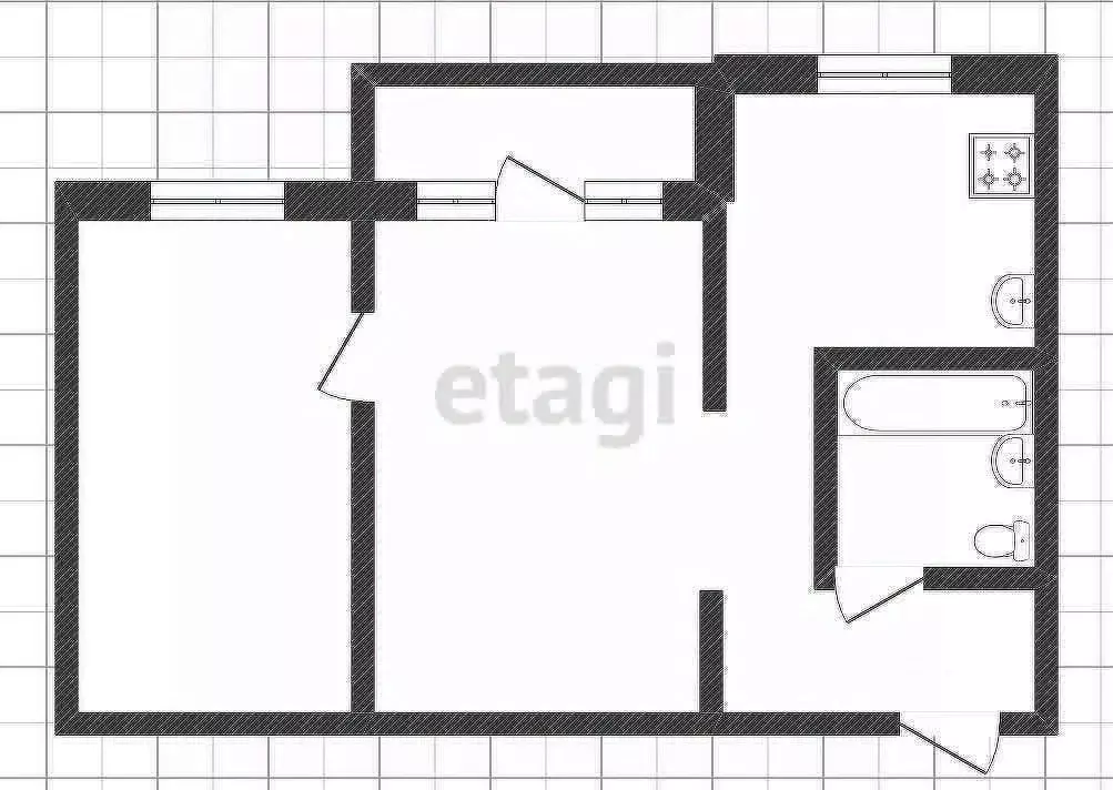 2-к кв. Липецкая область, Липецк ул. Космонавтов, 62/1 (44.9 м) - Фото 2