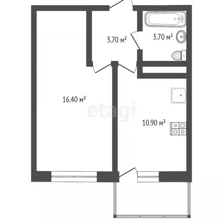 1-к кв. Краснодарский край, Анапа ул. Омелькова, 93 (38.4 м) - Фото 1