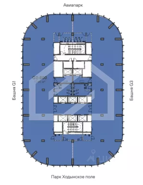 Помещение свободного назначения в Москва Ходынский бул., 20А/2 (1252 ... - Фото 2