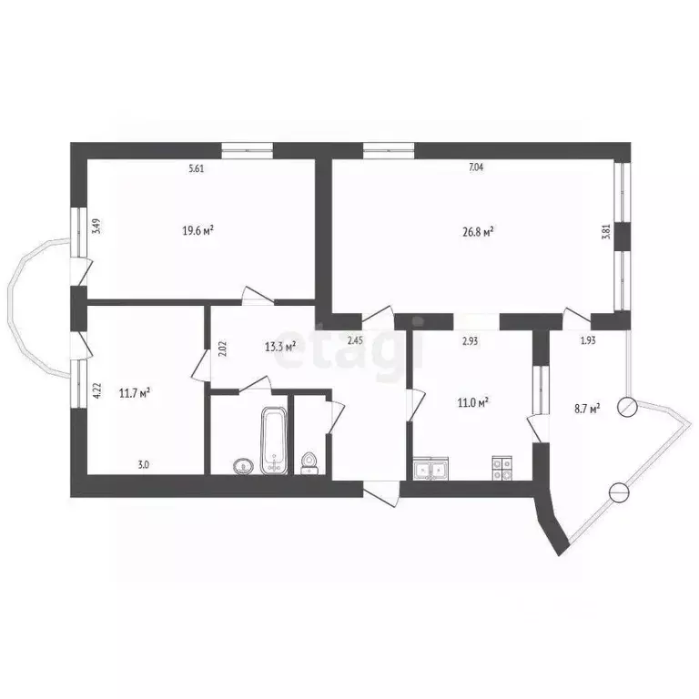 3-к кв. Крым, Судак пер. Бассейный, 11 (88.7 м) - Фото 2