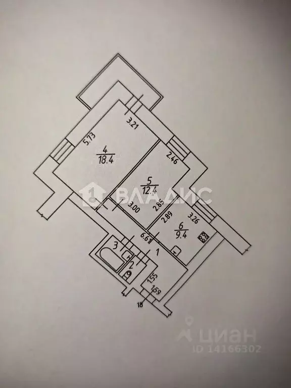 2-к кв. Белгородская область, Белгород Молодежная ул., 17 (54.6 м) - Фото 2