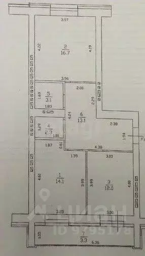 2-к кв. Татарстан, Казань ул. Азата Аббасова, 3 (61.3 м) - Фото 1