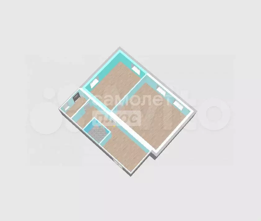 3-к. квартира, 70 м, 1/1 эт. - Фото 1