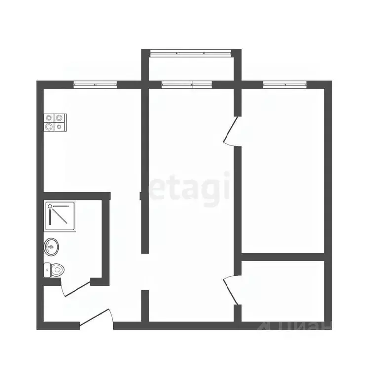 2-к кв. Тульская область, Тула Одоевское ш., 98 (42.0 м) - Фото 1