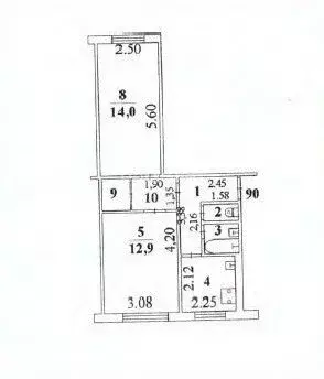 2-к кв. Липецкая область, Липецк ул. Имени Семашко, 21 (44.0 м) - Фото 1