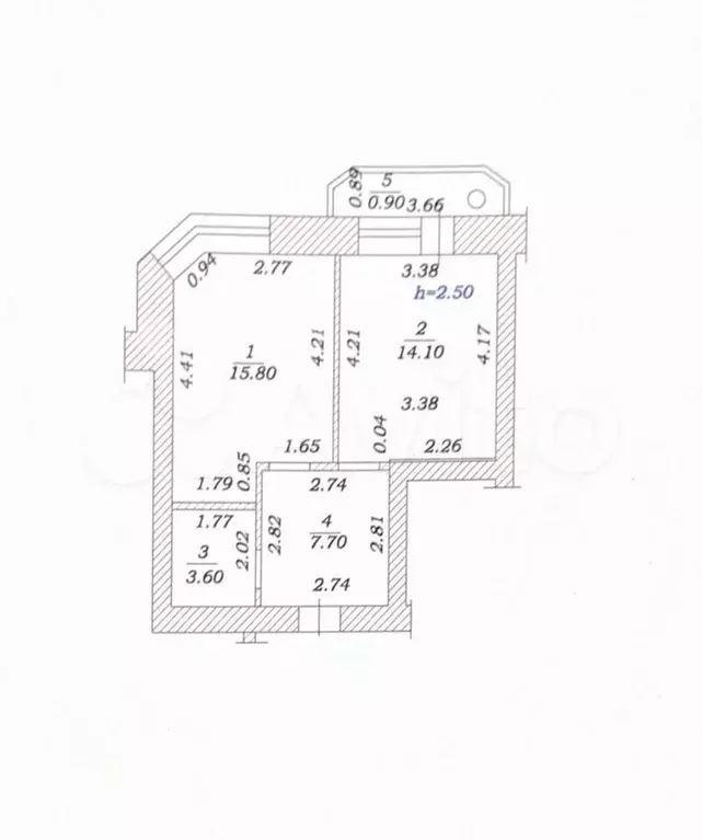 1-к. квартира, 44,2 м, 1/10 эт. - Фото 0